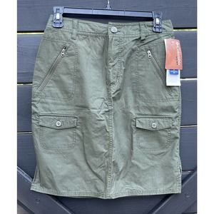 Columbia XCO Size 4 Olive Green Cotton Redbud Ripstop Casual Outdoor Skirt